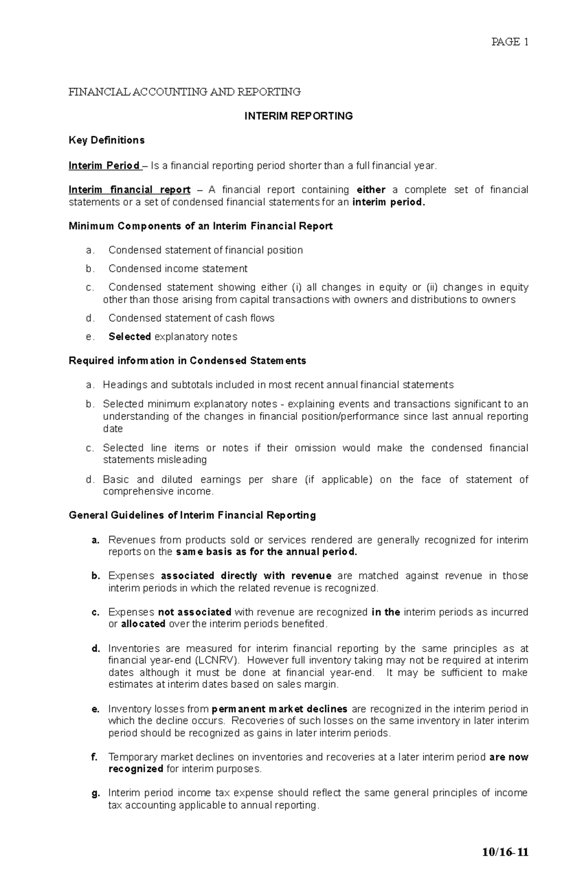 #07 PAS 34 (Interim Reporting) - PAGE 1 FINANCIAL ACCOUNTING AND ...