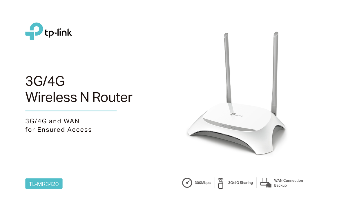 TL-MR3420 V5 Datasheet - 3G/4G Wireless N Router 3G/4G and WA N for ...