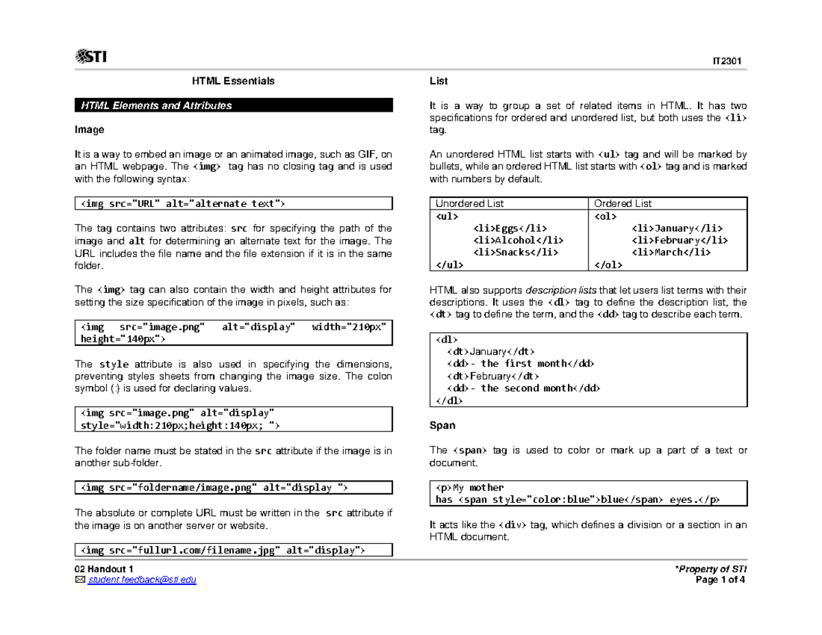Inbound 8381713475960266402 - 02 Handout 1 *Property of STI HTML ...
