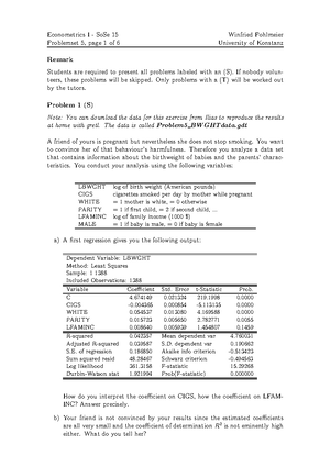 Ps5 Questions Econometrics 1 Eco 10025 Studocu