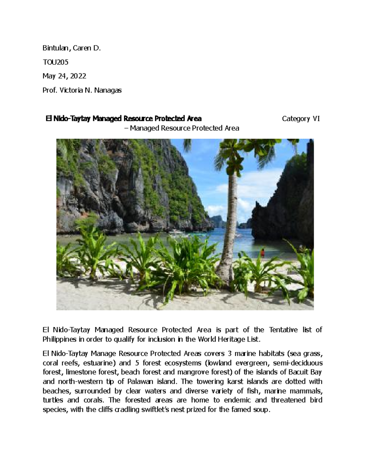 BintulanCarenD Category VI Managed Resource Protected Area