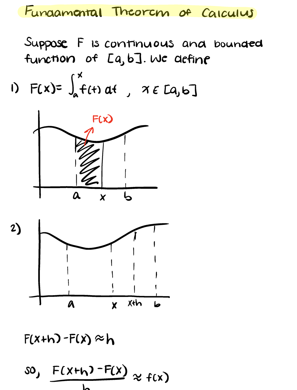 Note Jan 20, 2020 - Fundamental Theorem of calculus Notes - Fundamental ...