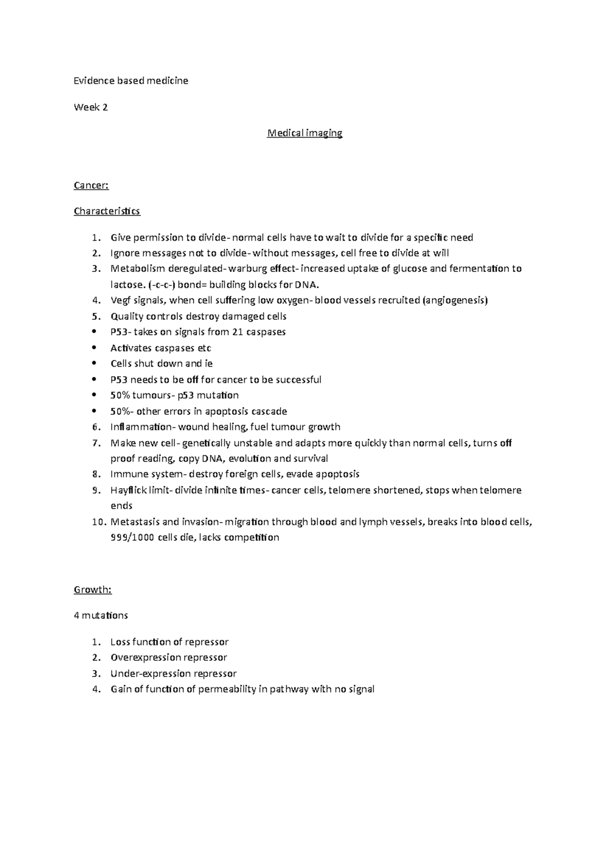 Evidence based medicine week 2 notes - Evidence based medicine Week 2 ...