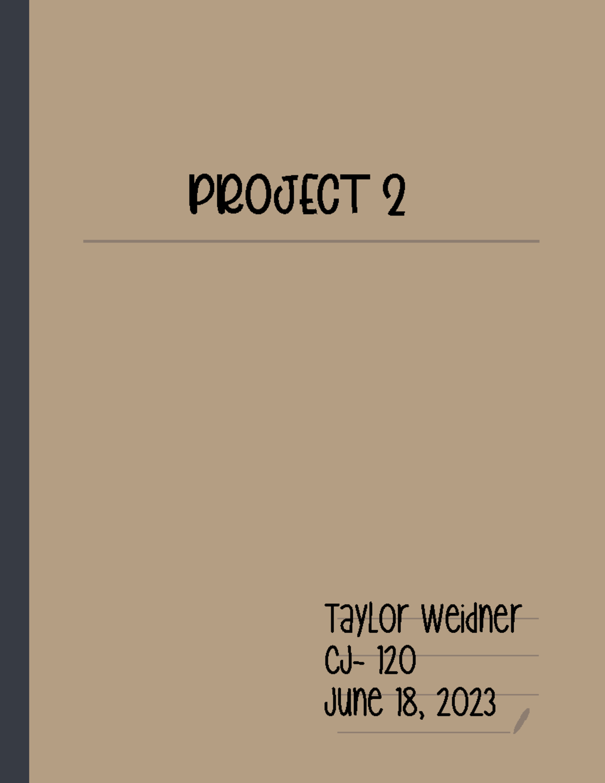 Cj 120 Project 2 - or59h5f