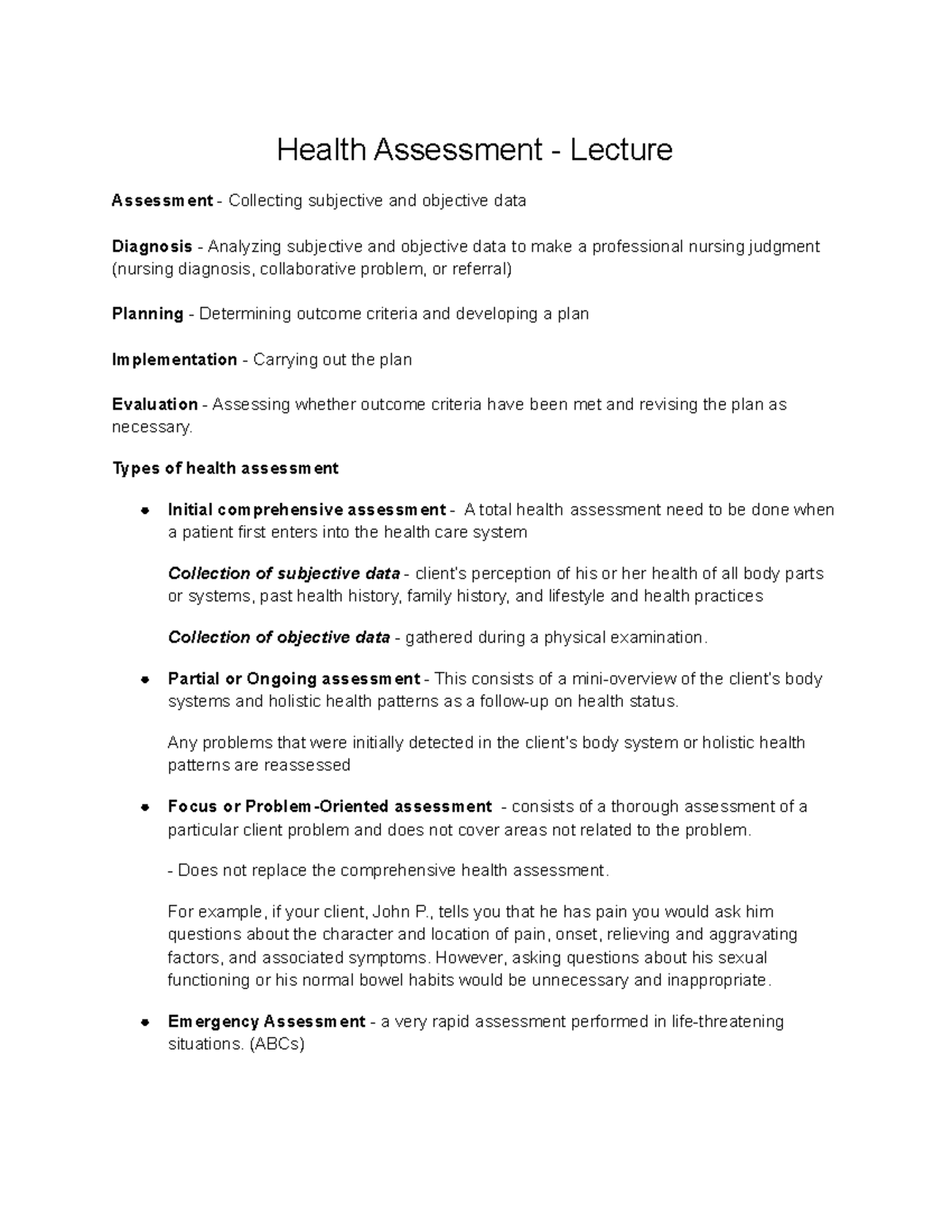 health-assessment-collectin-subjective-data-nursing-studocu