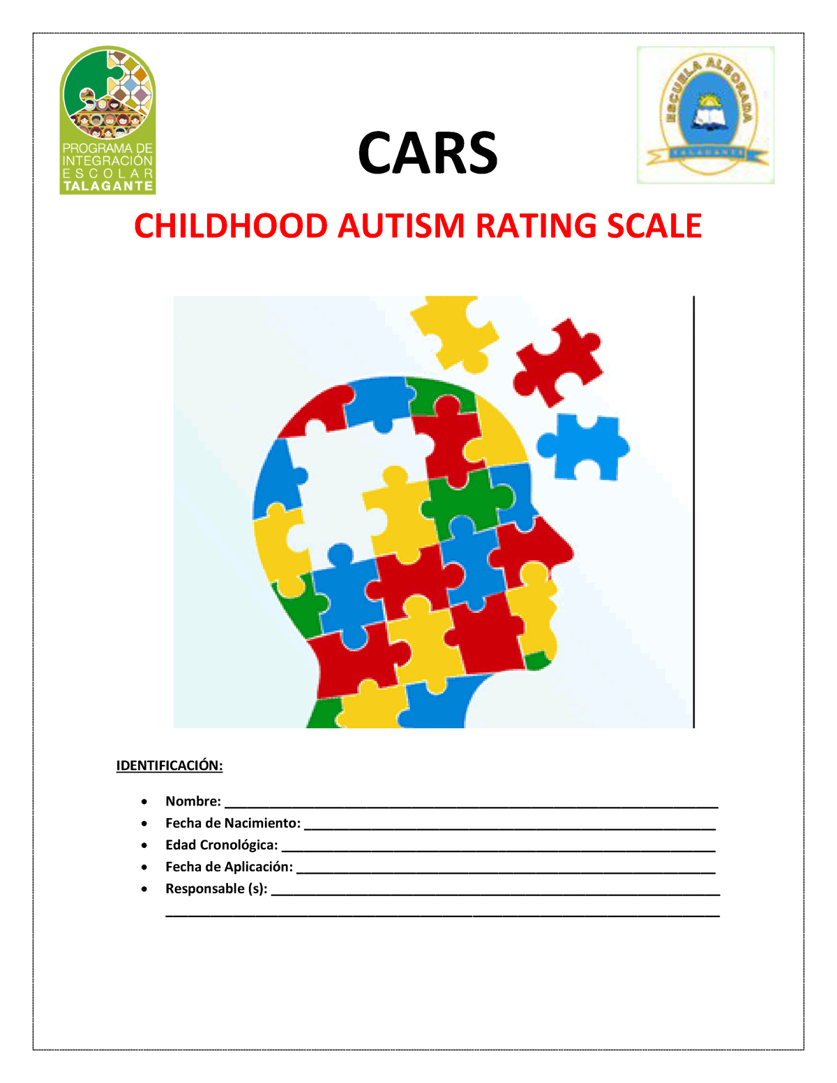 Childhood Autism Rating Scale Test