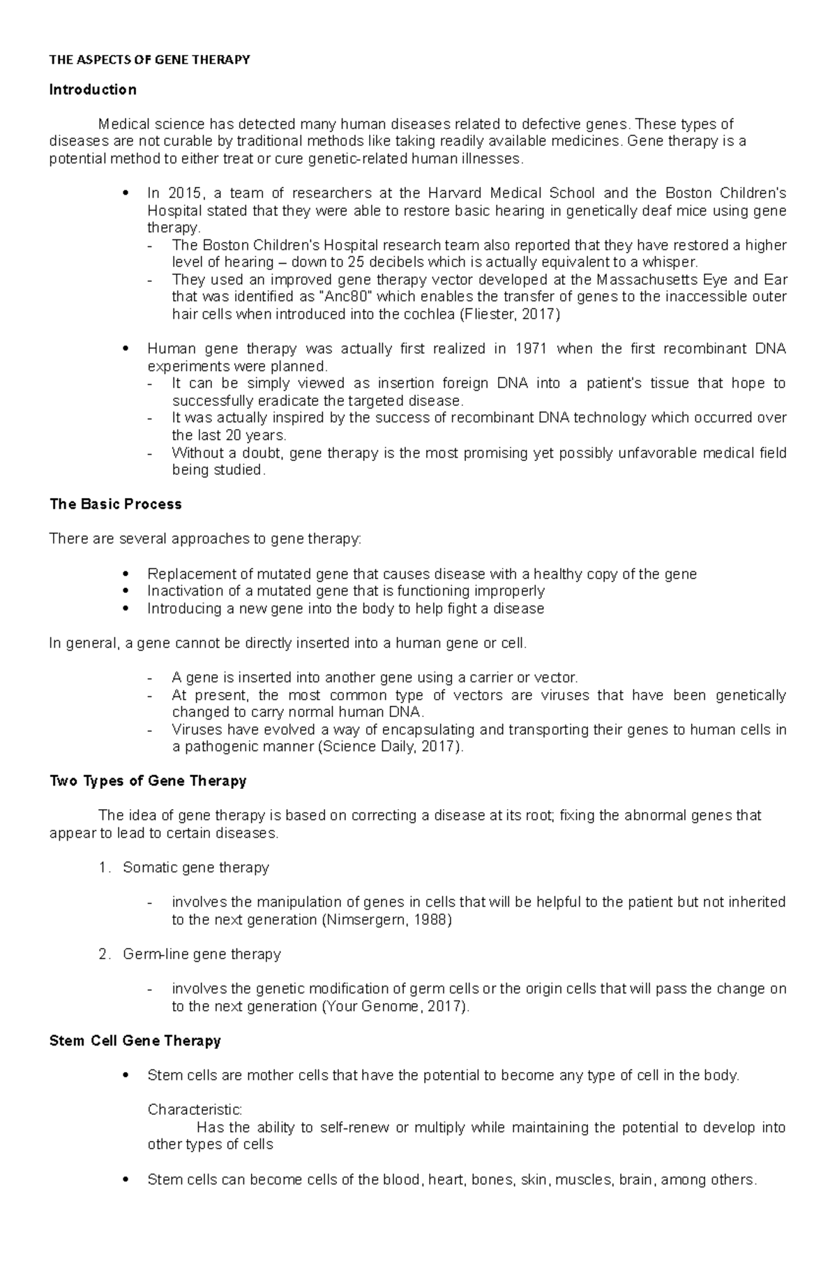 gene therapy research paper introduction