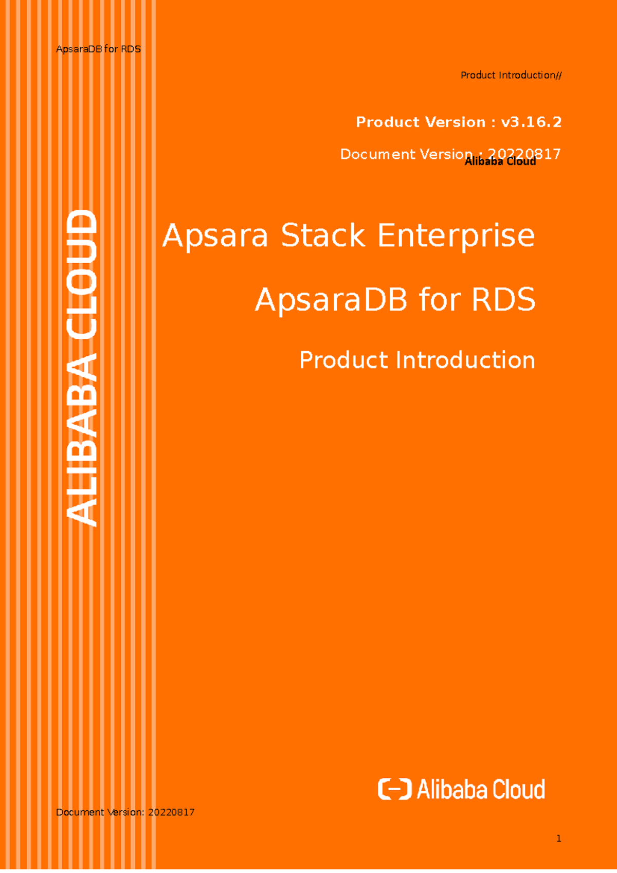 Alibaba Cloud Apsara Stack Enterprise v3.16.2 Apsara DB for RDS Product ...