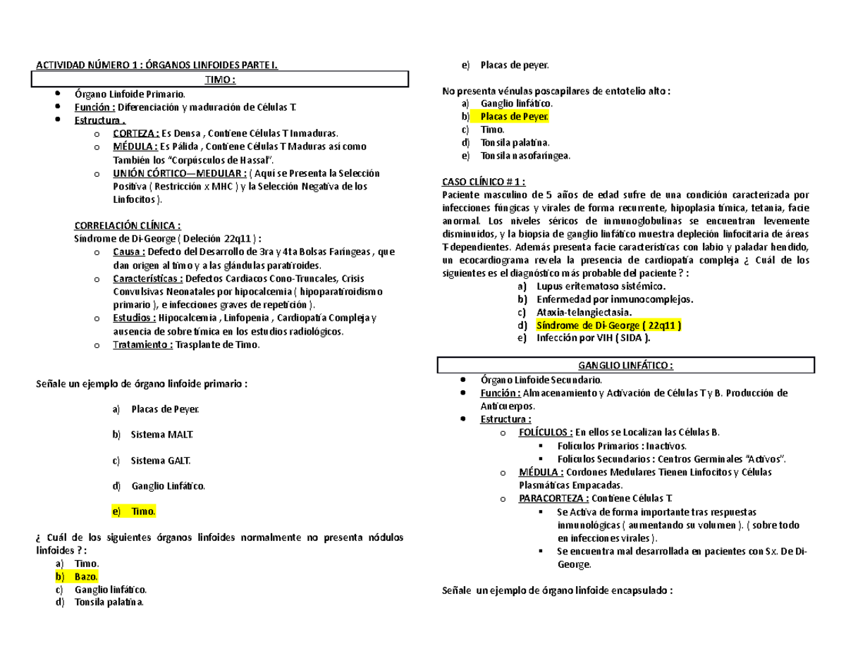 Tema 1 Inmunologia Repaso Del Primer Tema De La Materia Inmunología 1