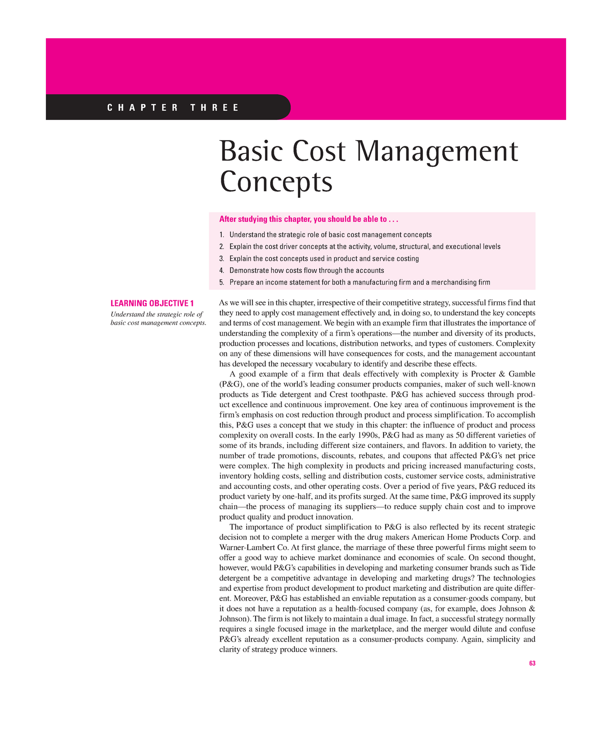 case study on cost management