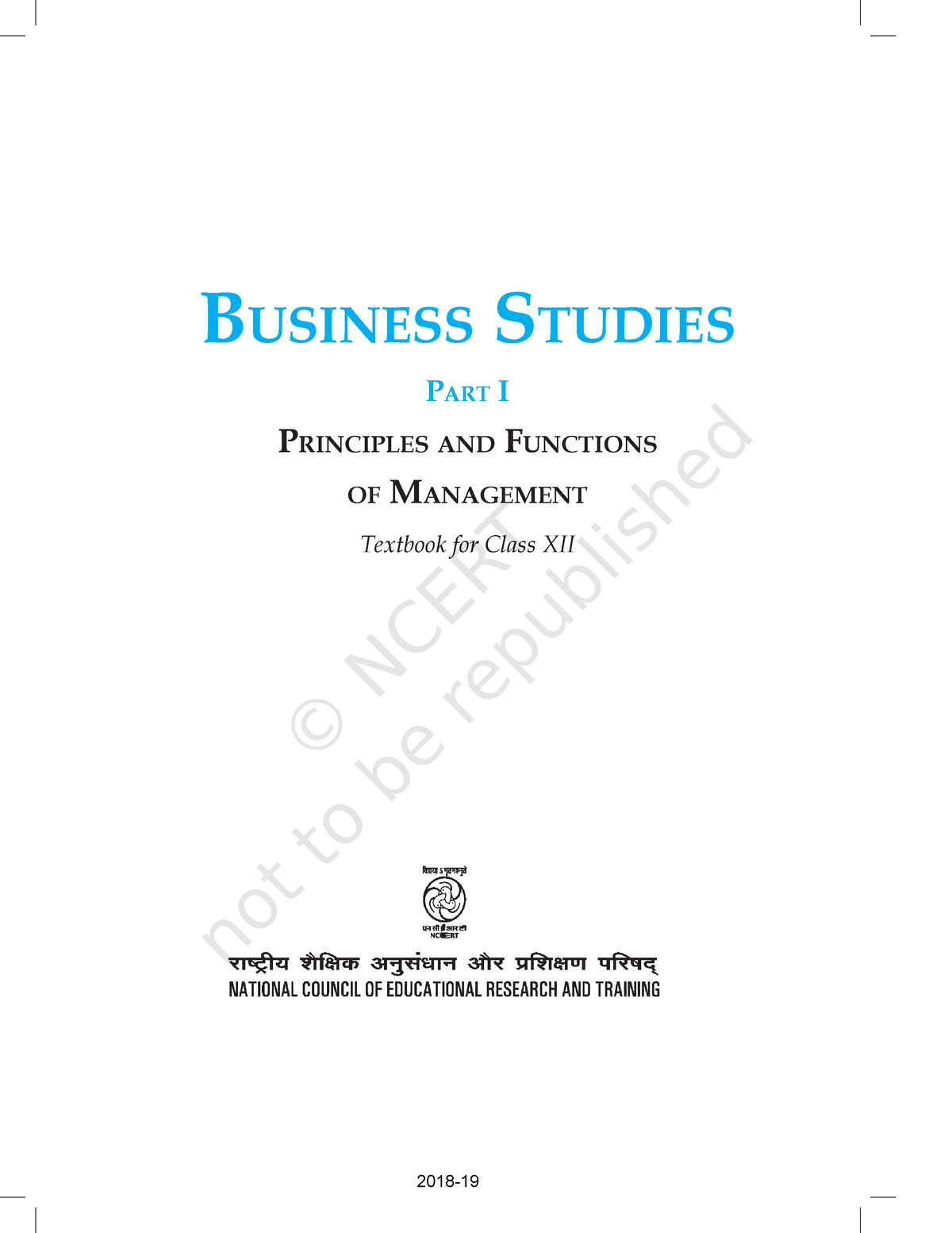 Class 12 Business Studies Part 1 - Business Studies Part I PrinciPles ...