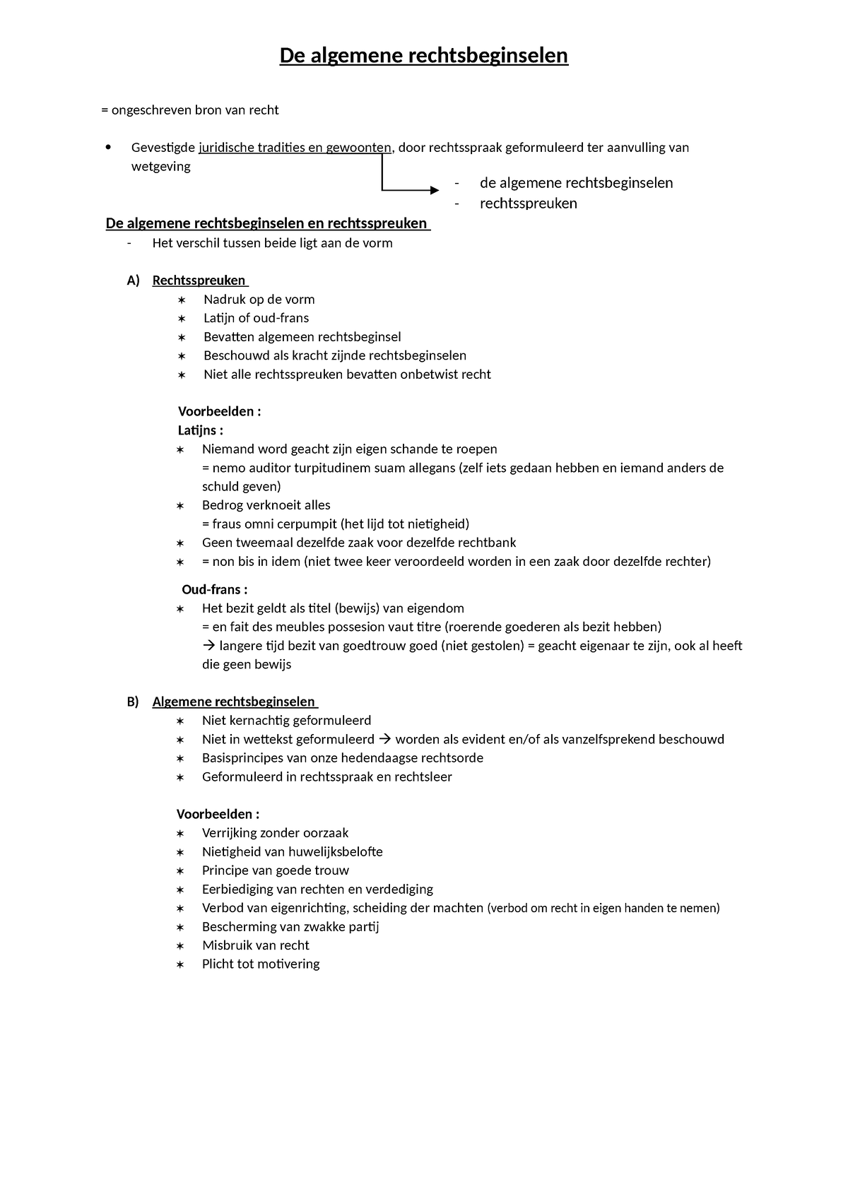 De Algemene Rechtsbeginselen - Studocu