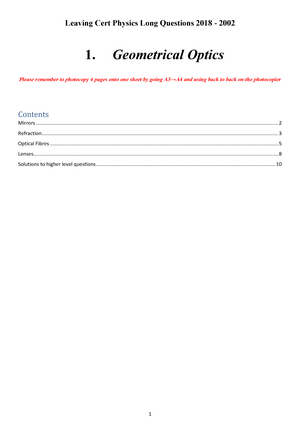 geometrical optics experiment lab report