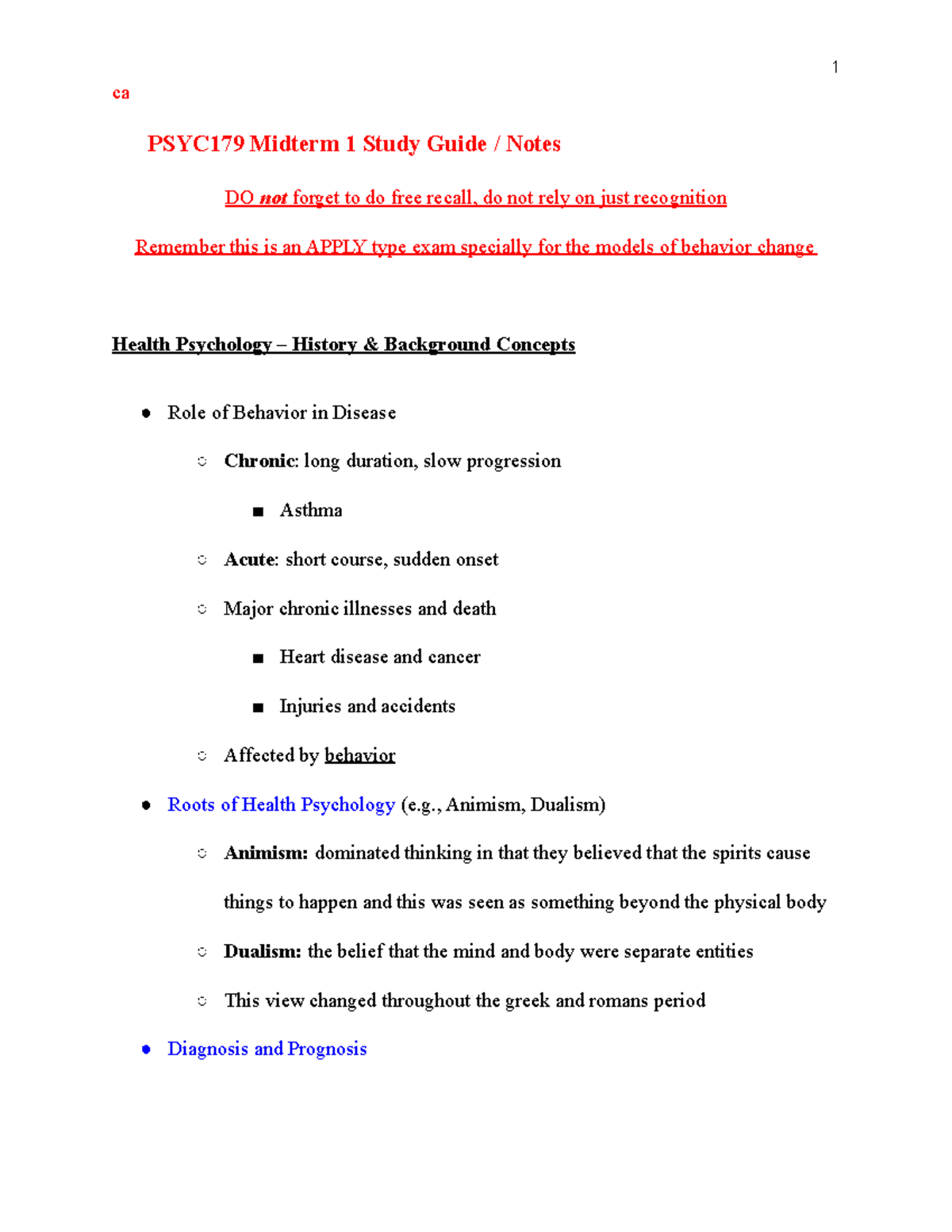 PSYC179 Midterm 1 Study Guide Notes - ca PSYC179 Midterm 1 Study Guide ...