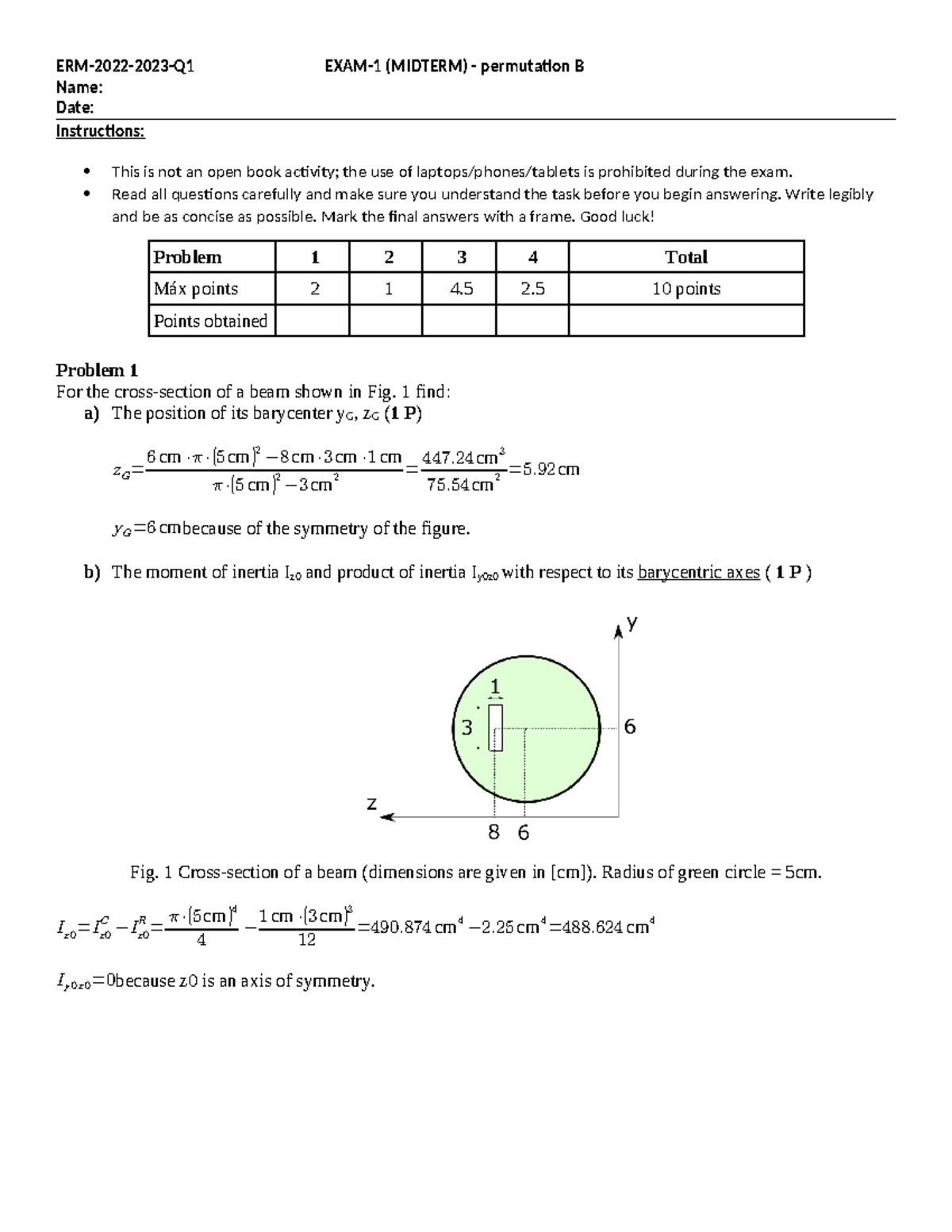 Exam1 B v2 solution - ERM-2022-2023-Q1 EXAM-1 (MIDTERM) - permutation B ...