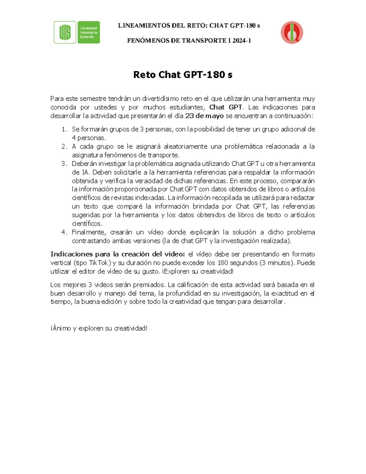E2228423 Reto Fen Tra 2024-1 - LINEAMIENTOS DEL RETO: CHAT GPT- 180 s ...