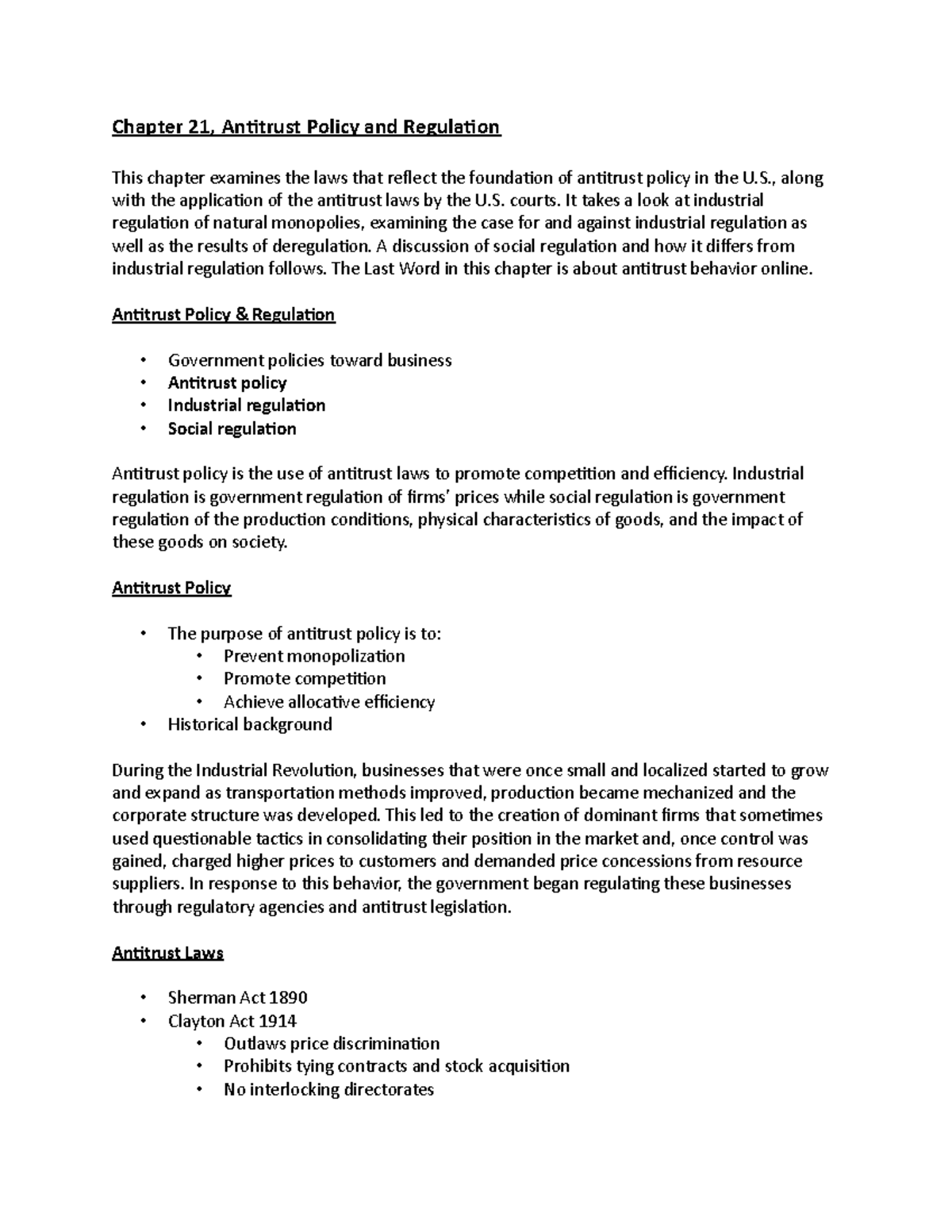 What Are Antitrust Laws Quizlet - 46rqu24