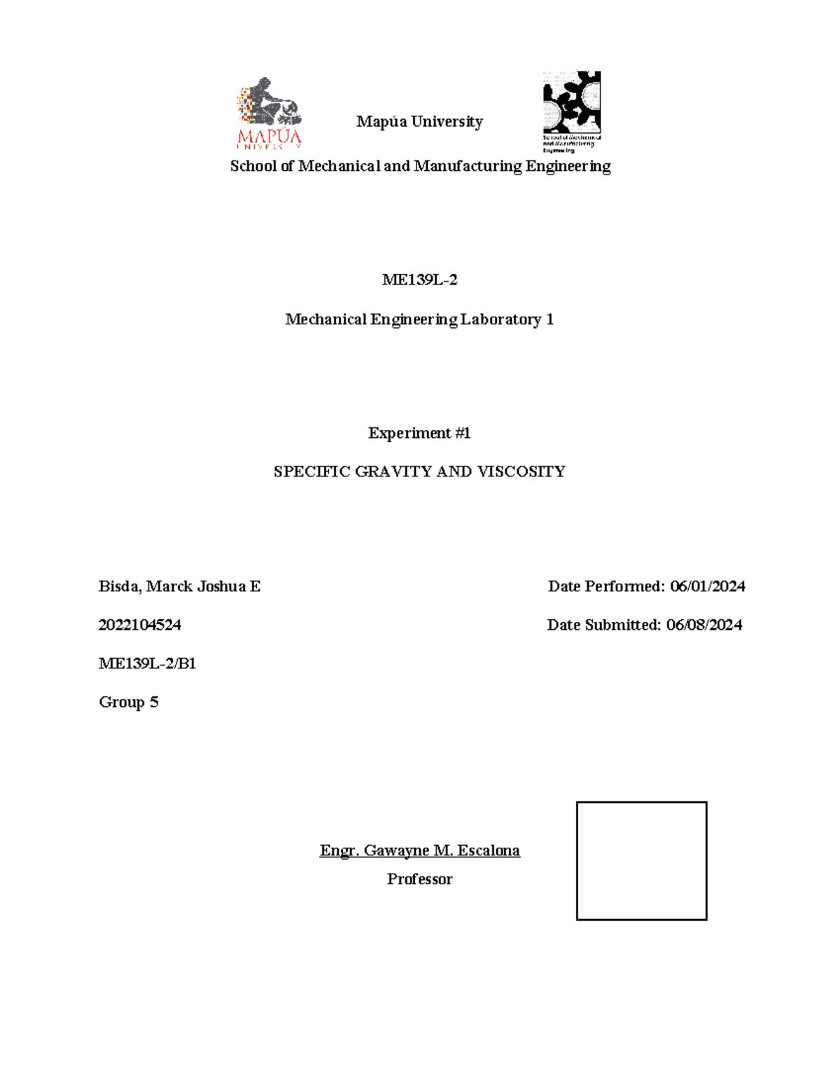 MECHANICAL ENGINEERING LAB REPORT EXAMPLE visual data 8