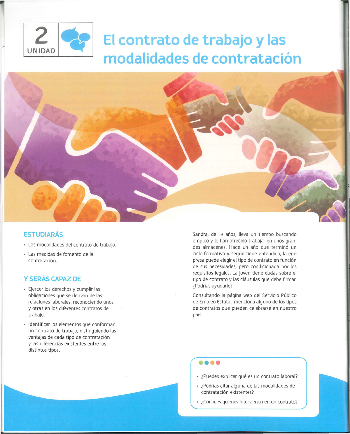 Fol Tema 2 Administracion Y Finanzas 2 Unidad El Contrato De Trabajo Y Las Modalidades De 8557