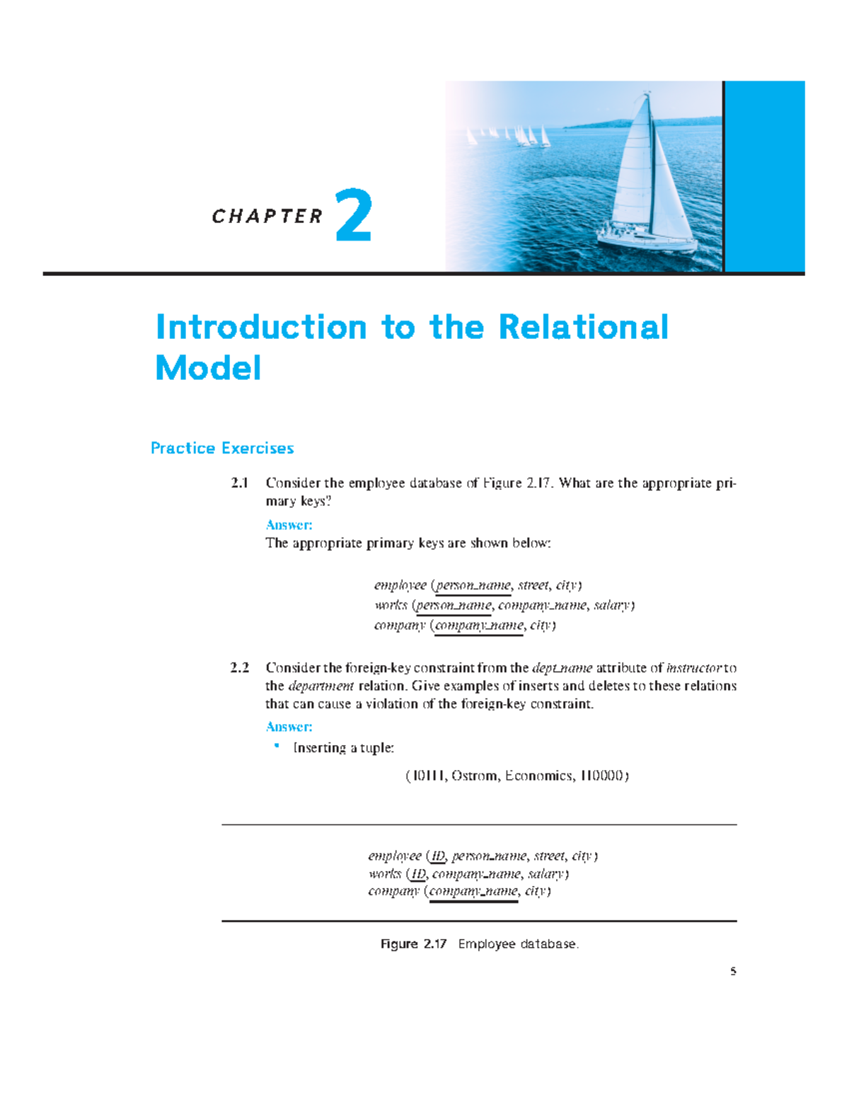 Practice Exercise Section2 For Database System Concepts - C H A P T E R ...