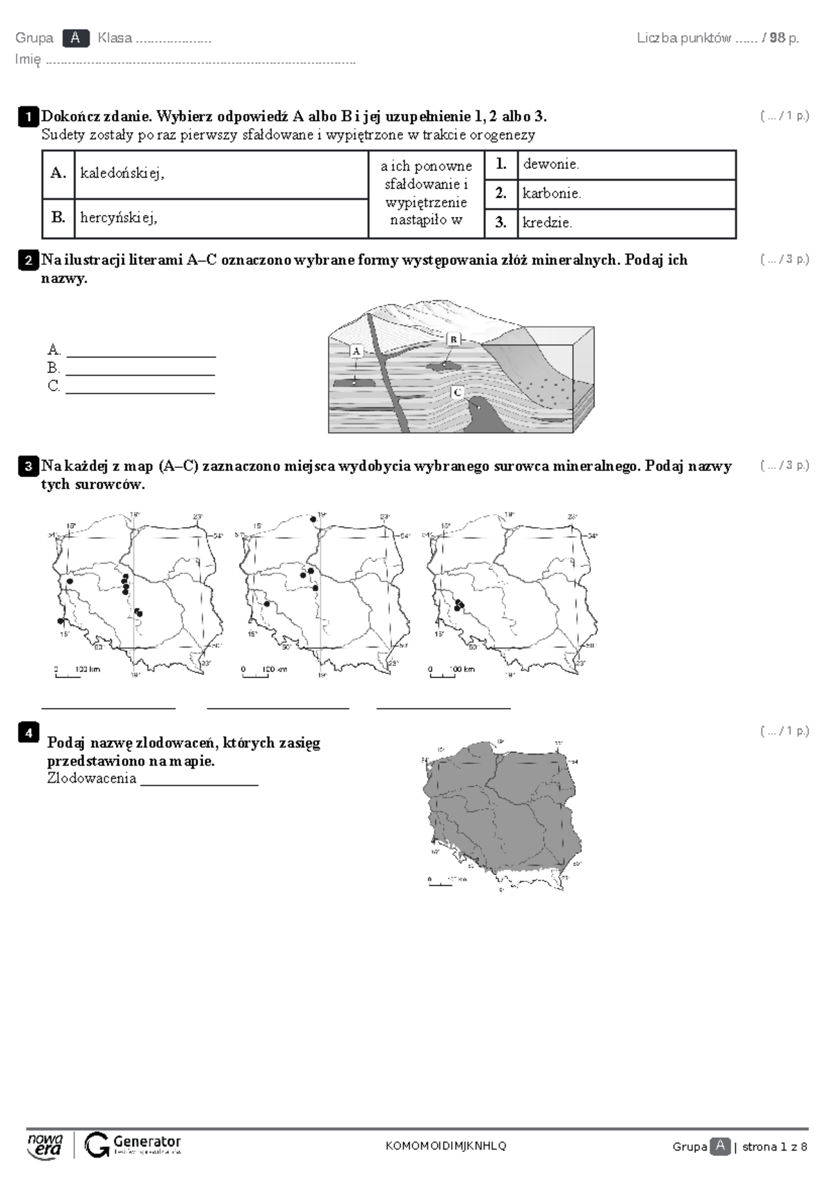 Sprawdzian Z Geografii Zakres Ponadgimnazjalny www.studocu.com
