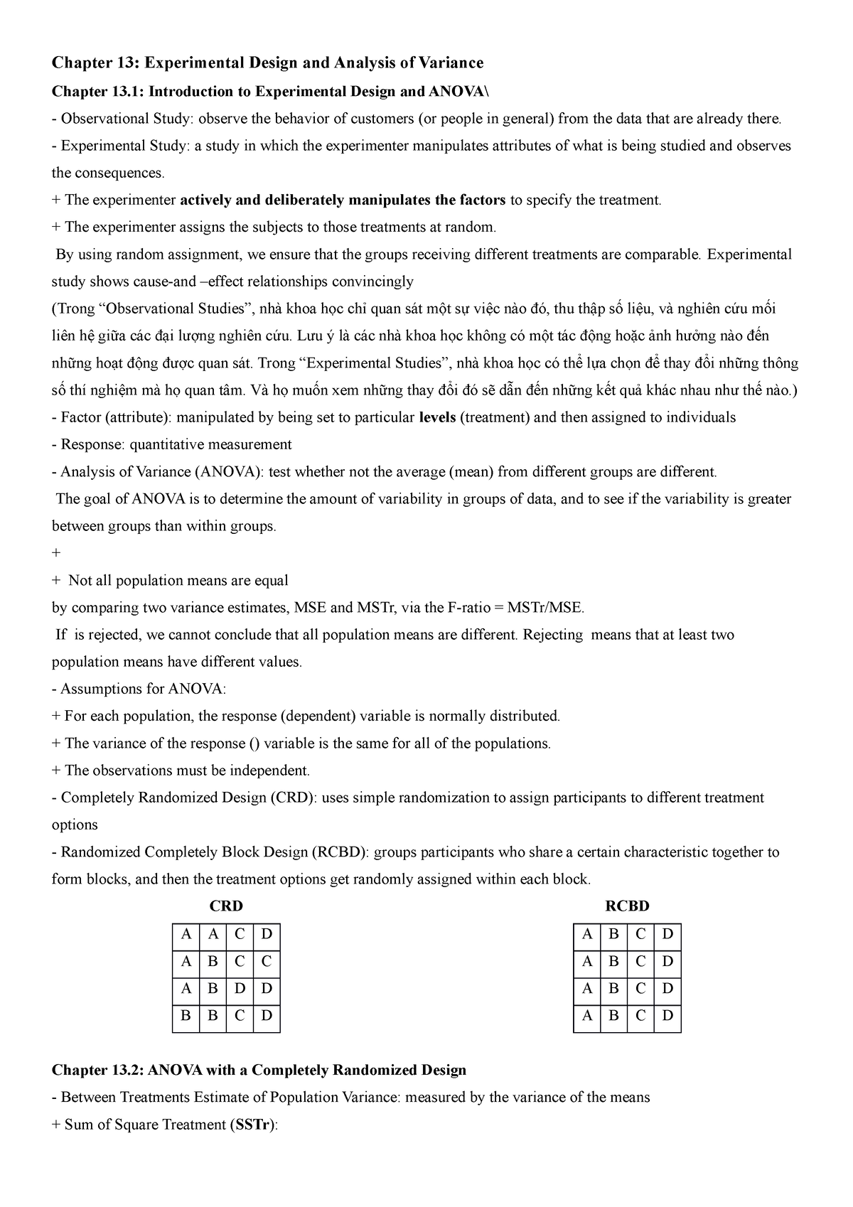 Chapter-13 - Lecture Note - Chapter 13: Experimental Design And ...