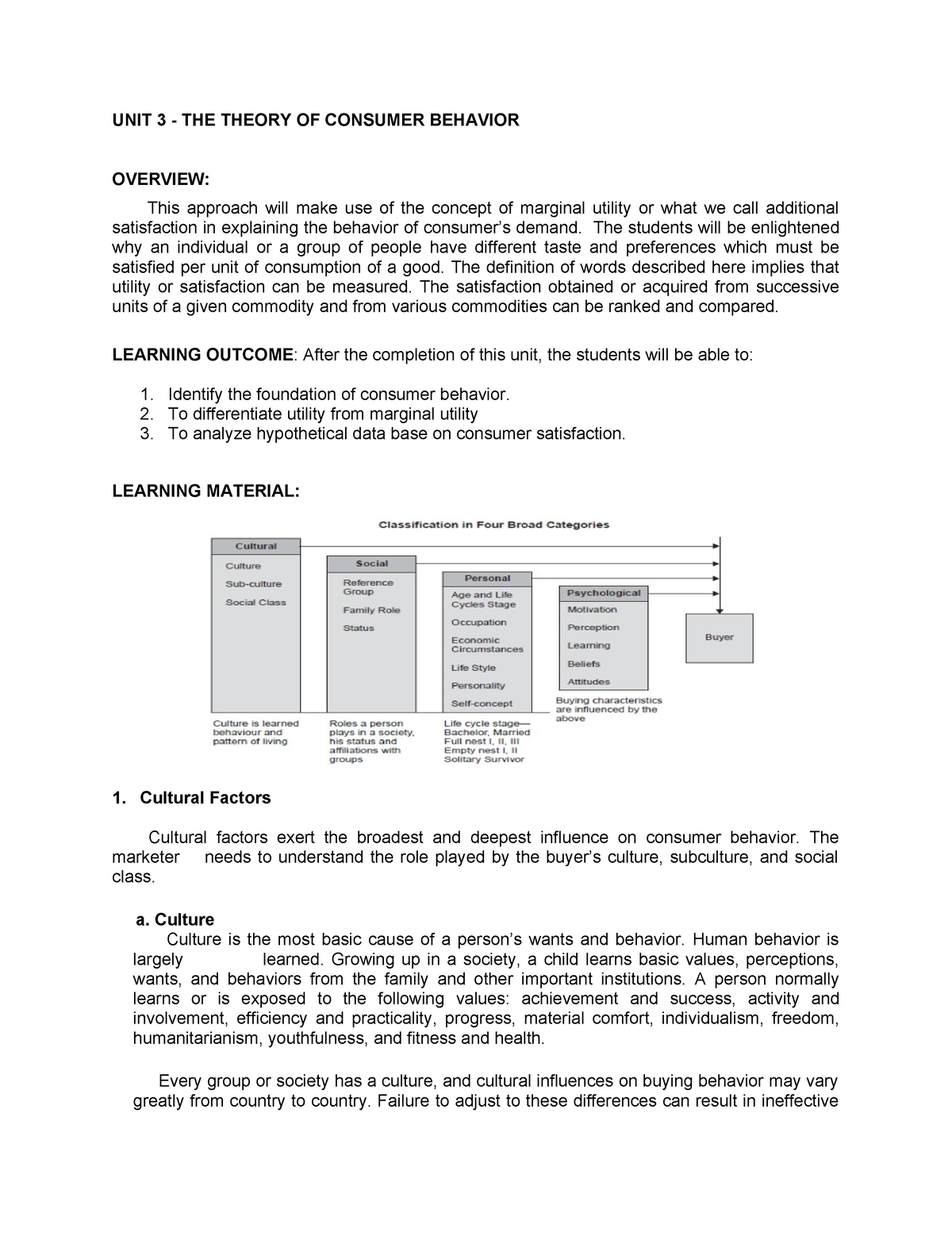 Unit 3 Theory Of Consumer Behavior 8 - UNIT 3 - THE THEORY OF CONSUMER ...