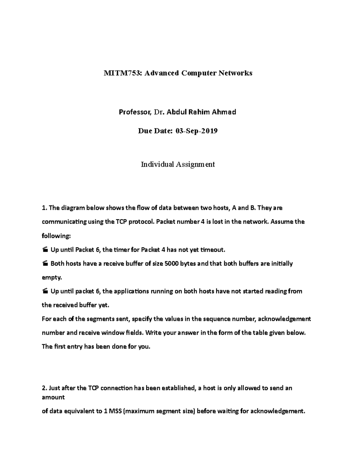 Mitm753 Advanced Computer Networks Assignment 3 Mitm753 Advanced Computer Networks Professor Mitm753 Advanced Computer Networks Assignment 3 Mitm753 Advanced Computer Networks Professor