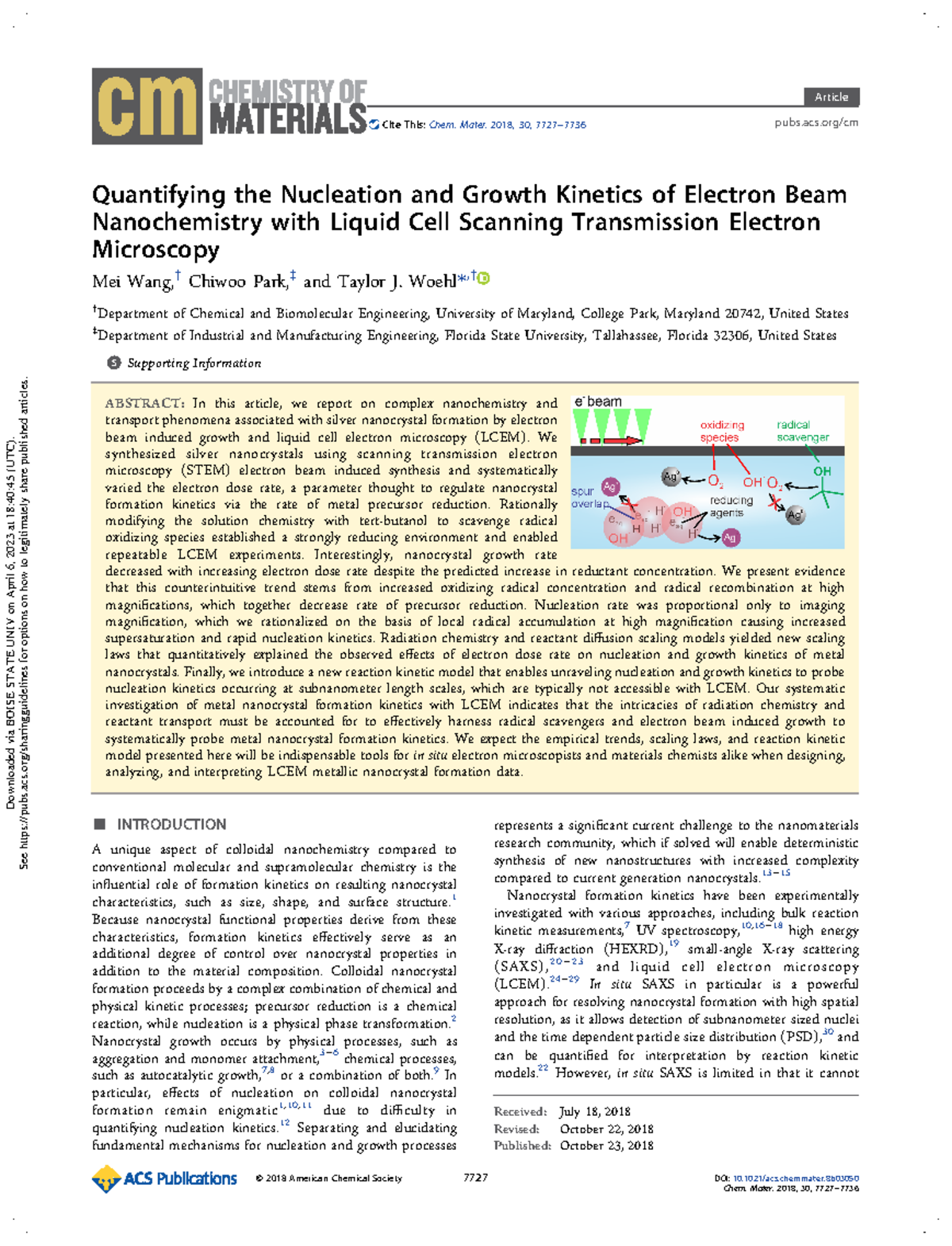 03 Quantifying the Nucleation and Growth Kinetics of Electron Beam ...