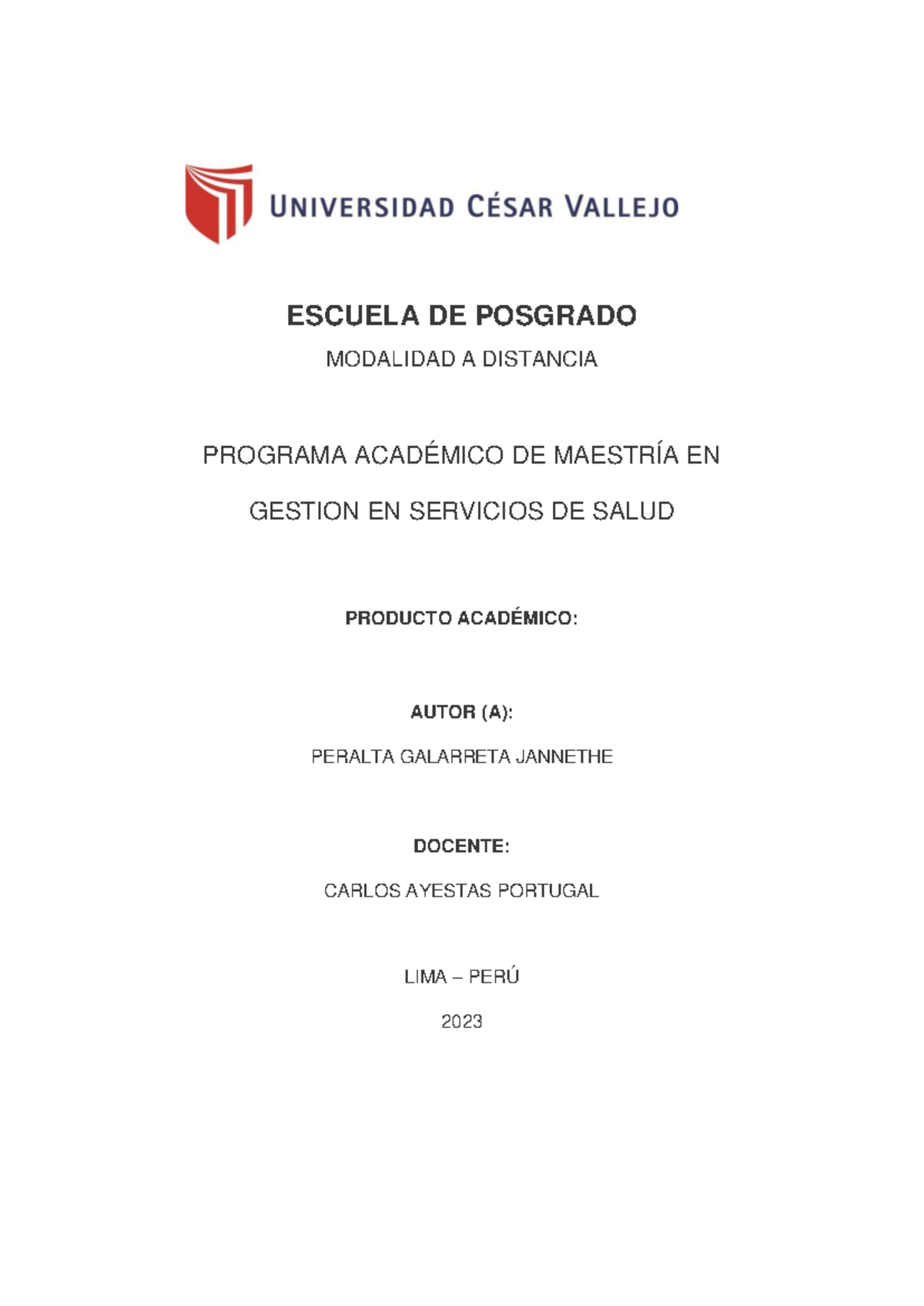 Informe Semana 2 - infomes - ESCUELA DE POSGRADO MODALIDAD A DISTANCIA ...