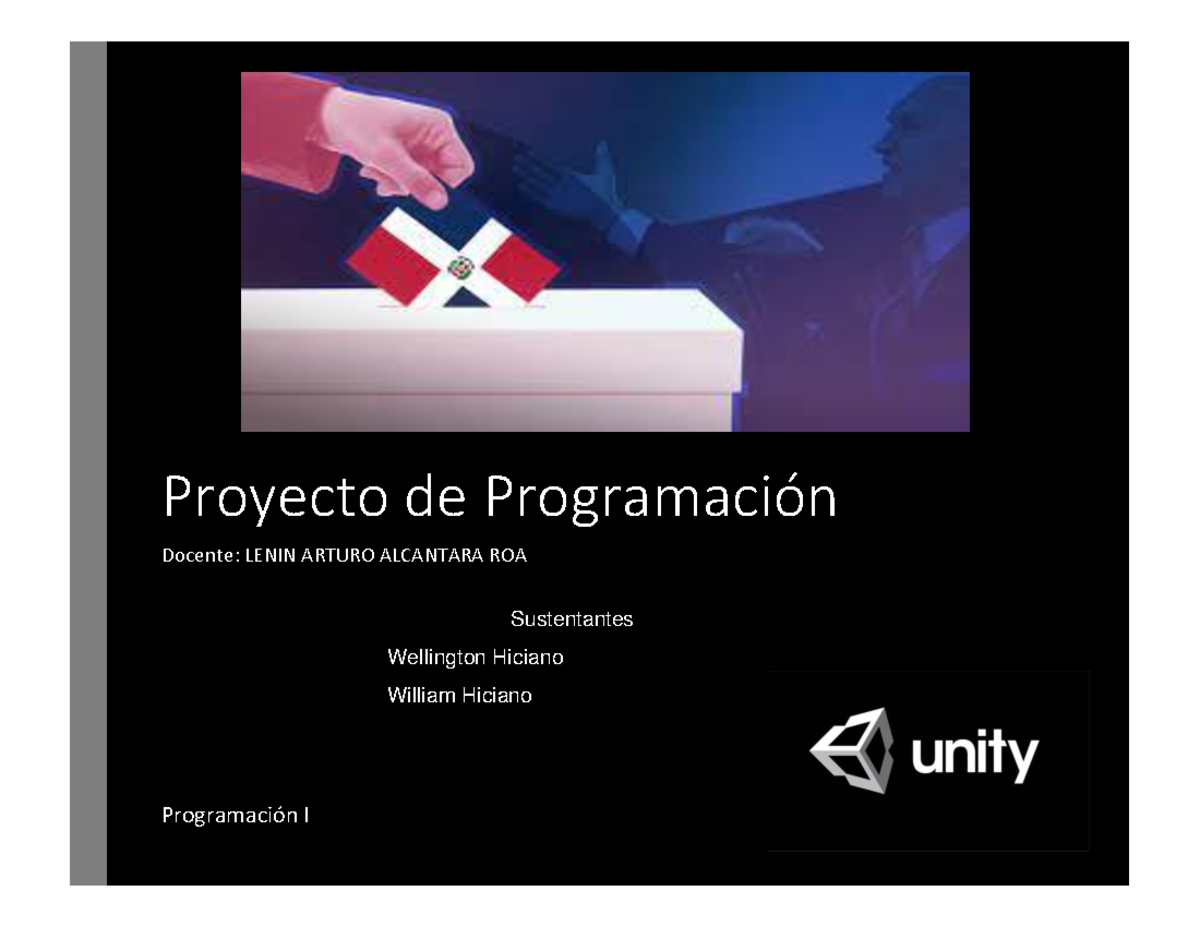 Trabajo Final programacion I - Proyecto de ProgramaciÛn Docente: LENIN ...