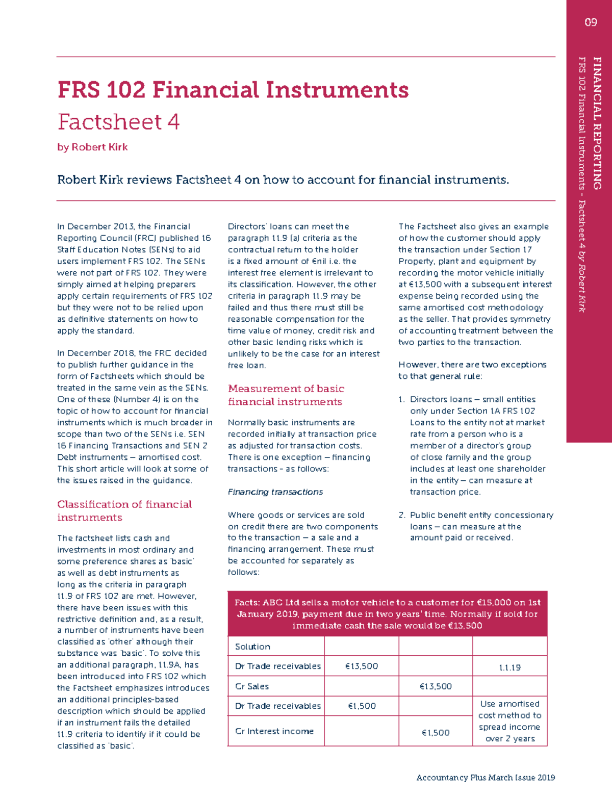 presentation currency frs 102