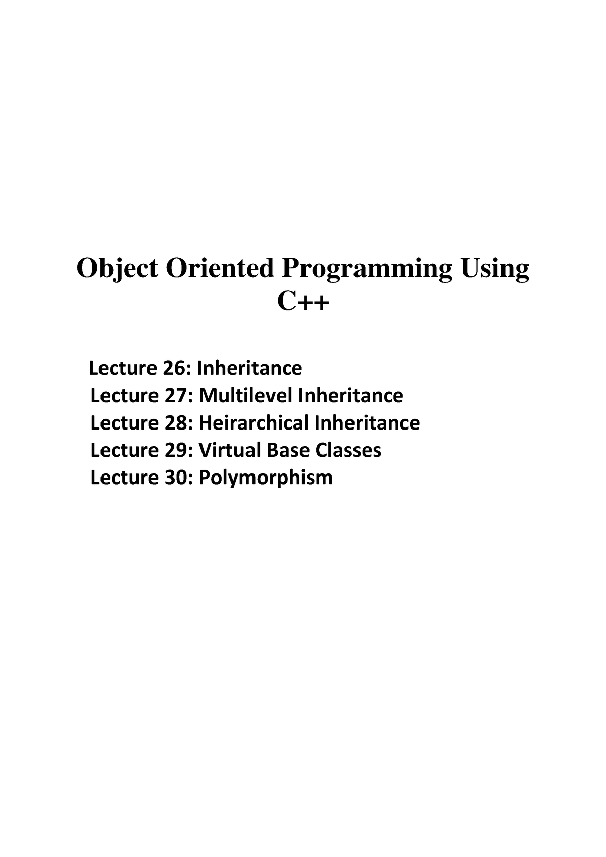 Object Oriented Programming Using C++ 6th - Object Oriented Programming ...