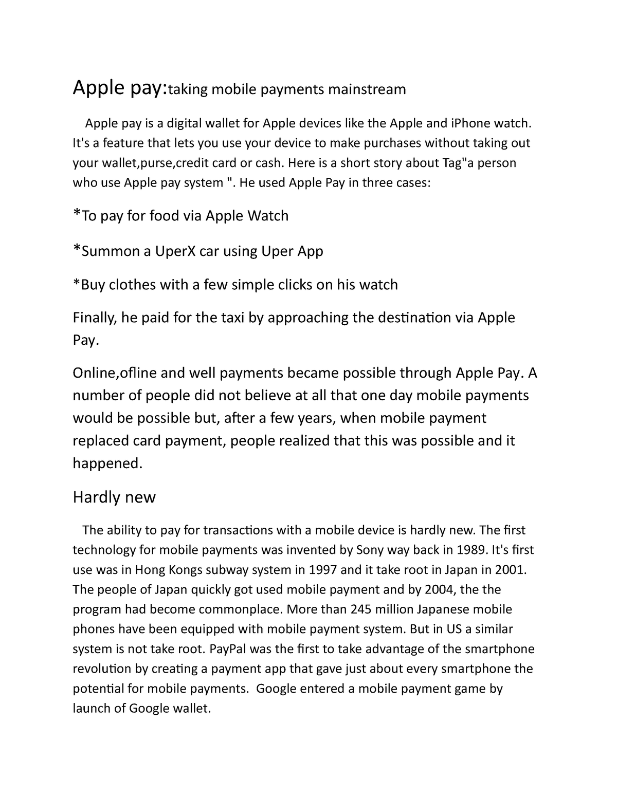 apple pay research paper