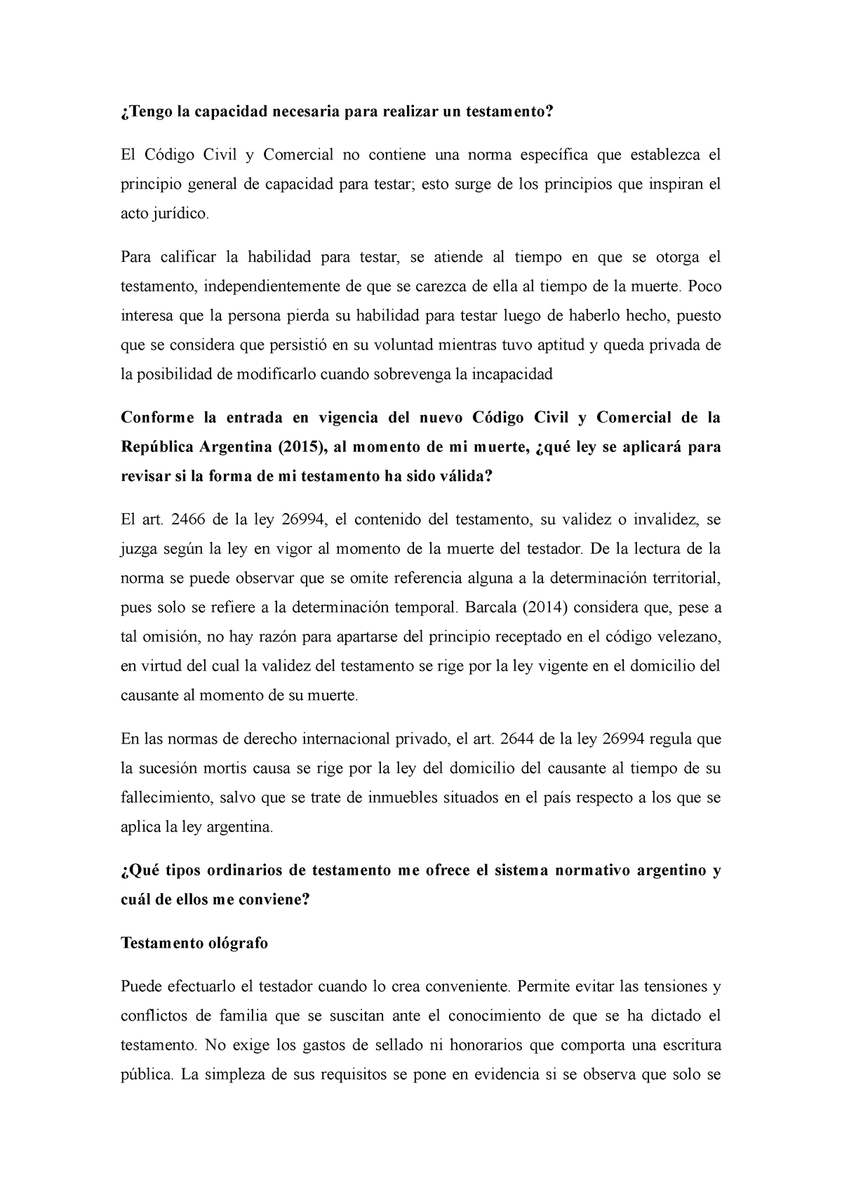 Tp 3 Tp3 Nota 90 ¿tengo La Capacidad Necesaria Para Realizar Un Testamento El Código Civil 0035