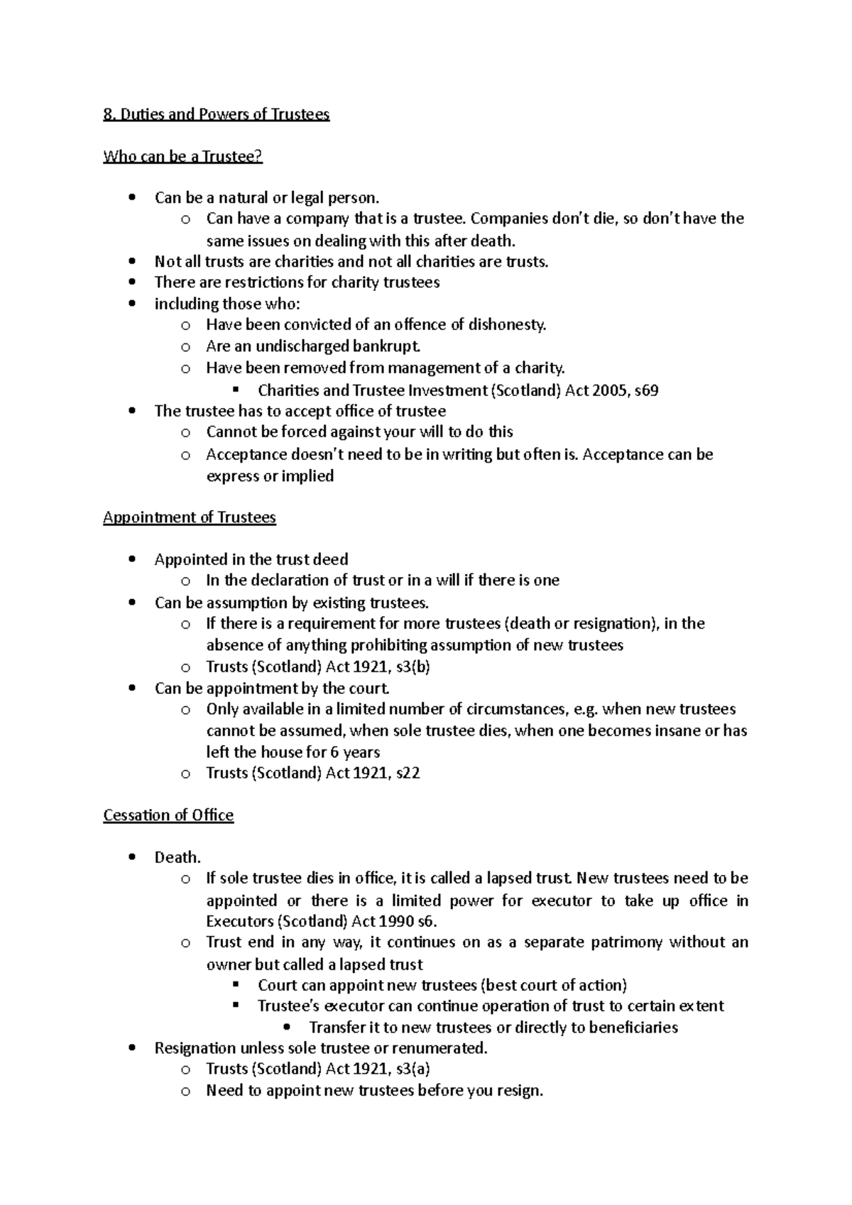 8. Duties And Powers Of Trustees - 8. Duties And Powers Of Trustees Who ...