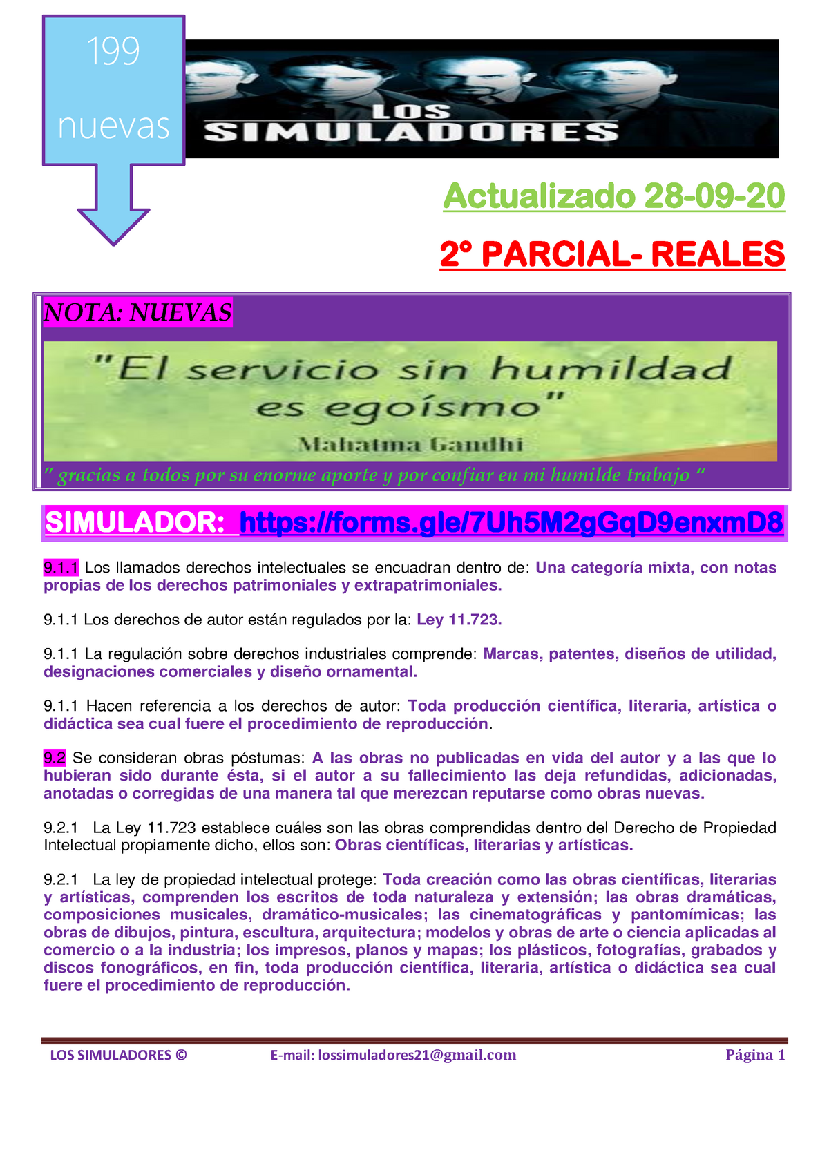 Preguntero 2do Parcial- Reales - Actualizado 28 - 09 - 20 2 ° PARCIAL ...