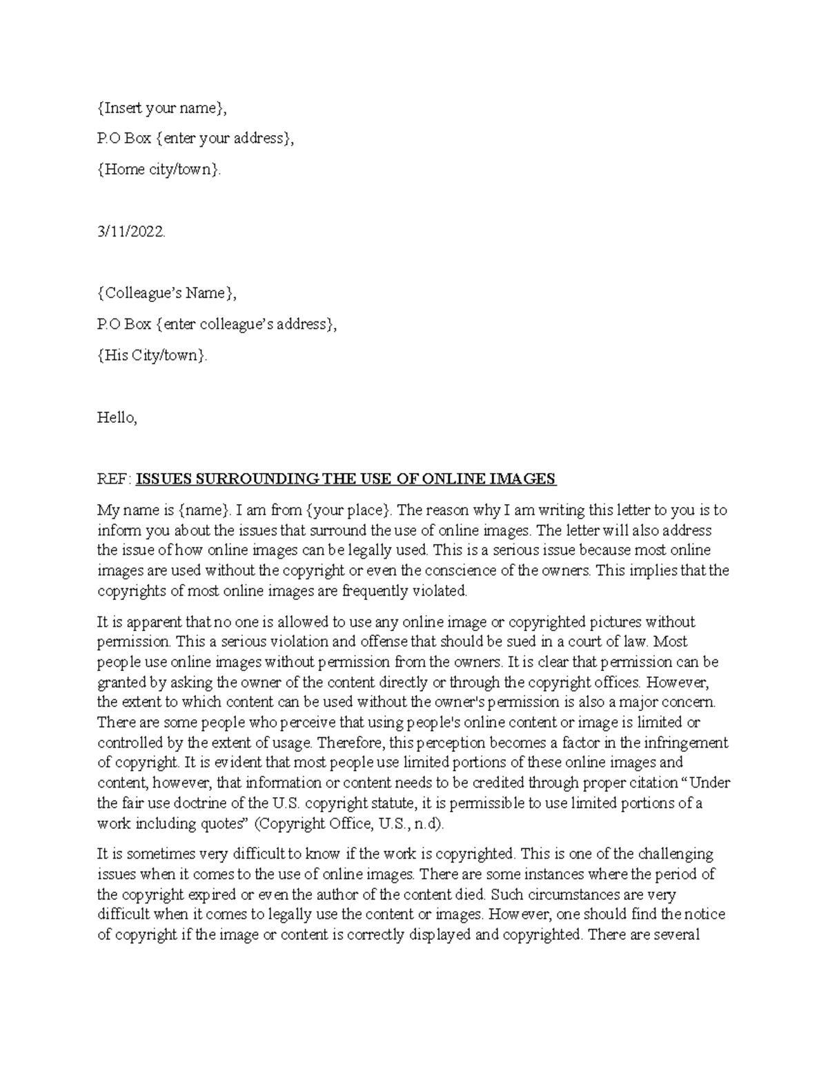 Business letter - business management - Studocu