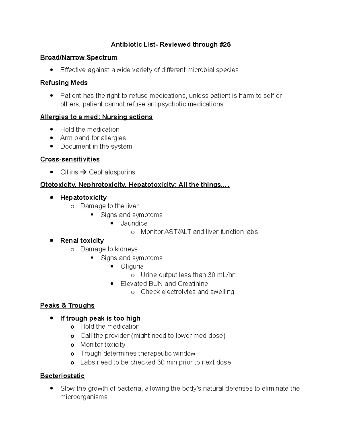 Blueprints Psychotropics Antibiotics - Antibiotic List- Reviewed ...