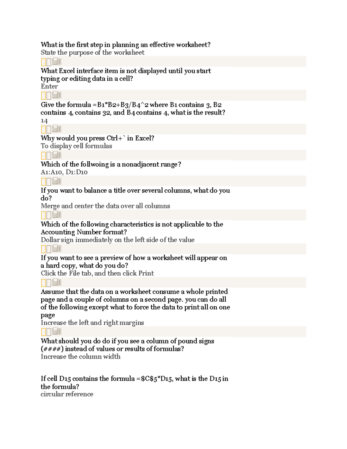 Excel questions for practice image