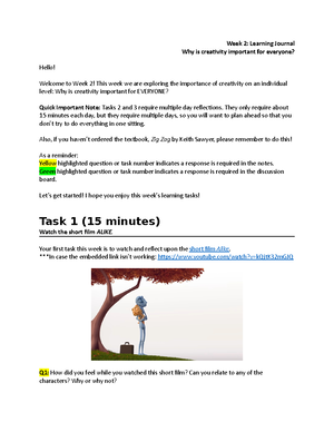 211 Week 01 Learning Journal-1 - Week 1: Learning Journal What is ...