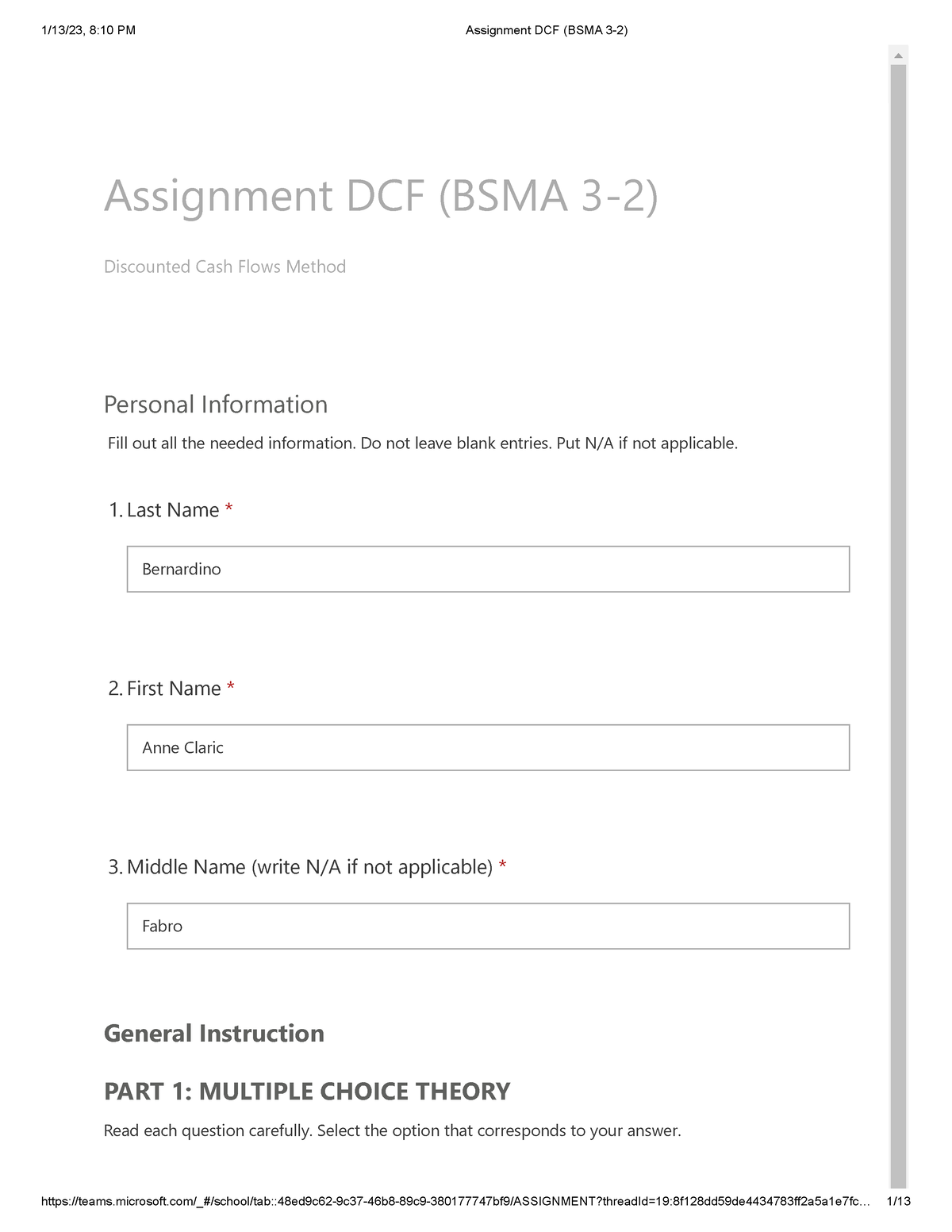 a supplementary assignment is one that is _ blank _