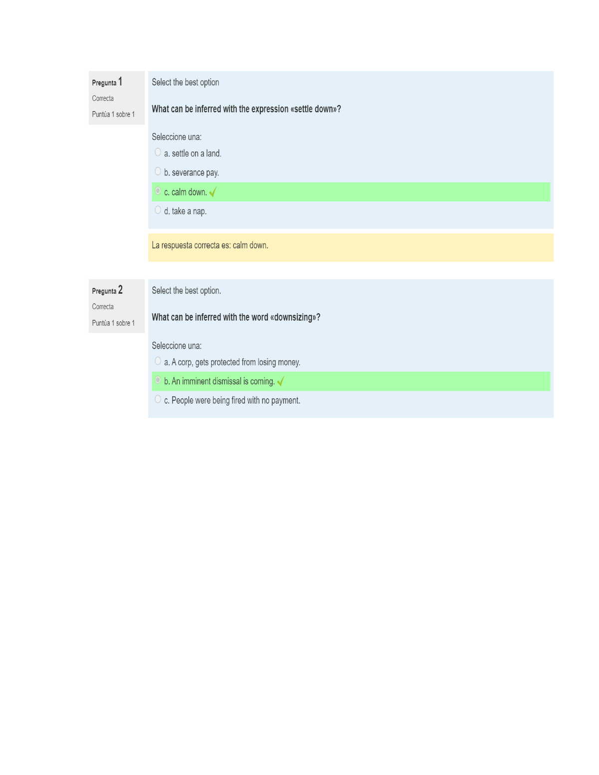 assignment 7 quiz company downsizing ingles iv