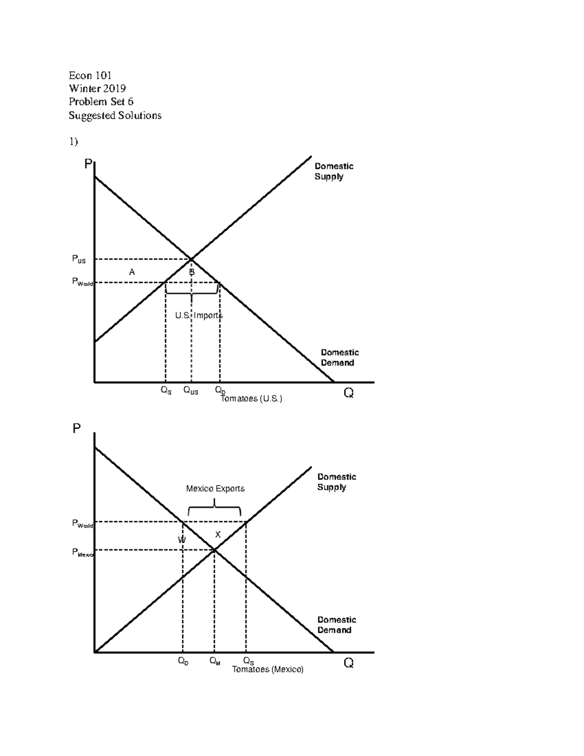 PS6 - Econ 101 - Solutions - Econ 101 Winter 2019 Problem Set 6 ...