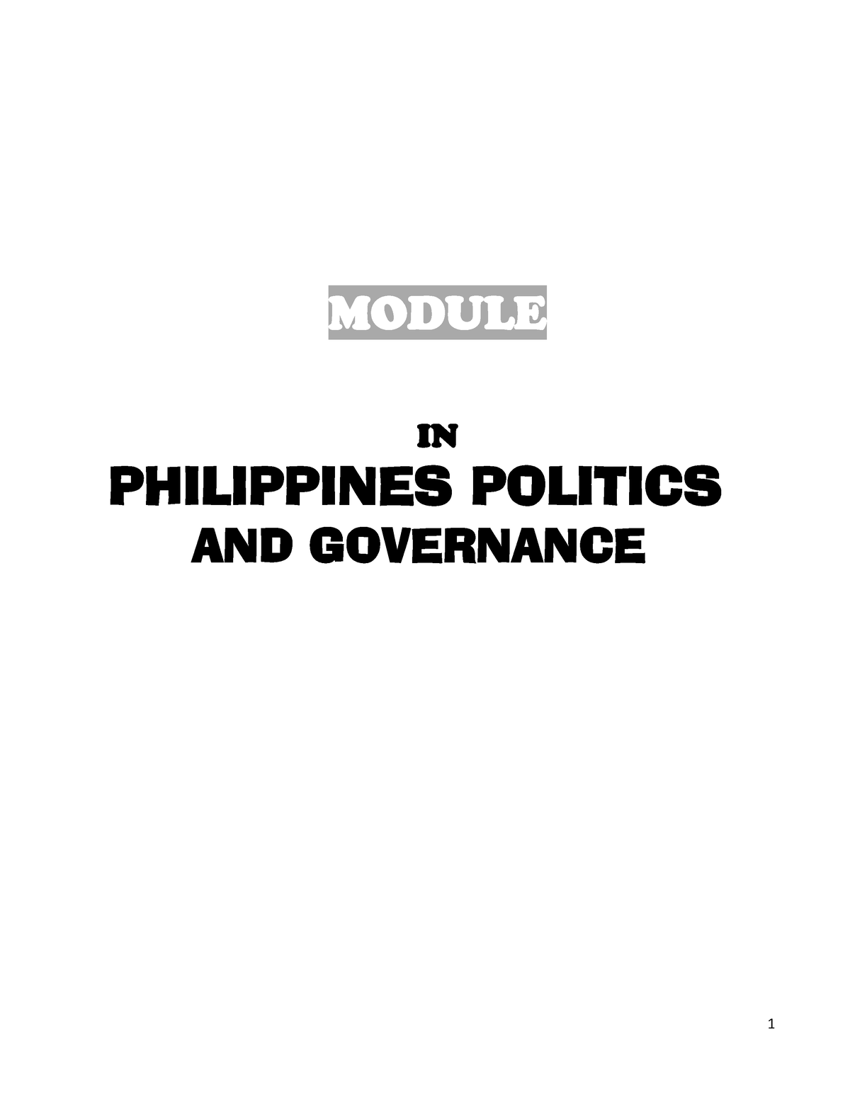 Philippine Politics And Governance 4 Pdf Free Module In Philippines Politics And Governance 6143