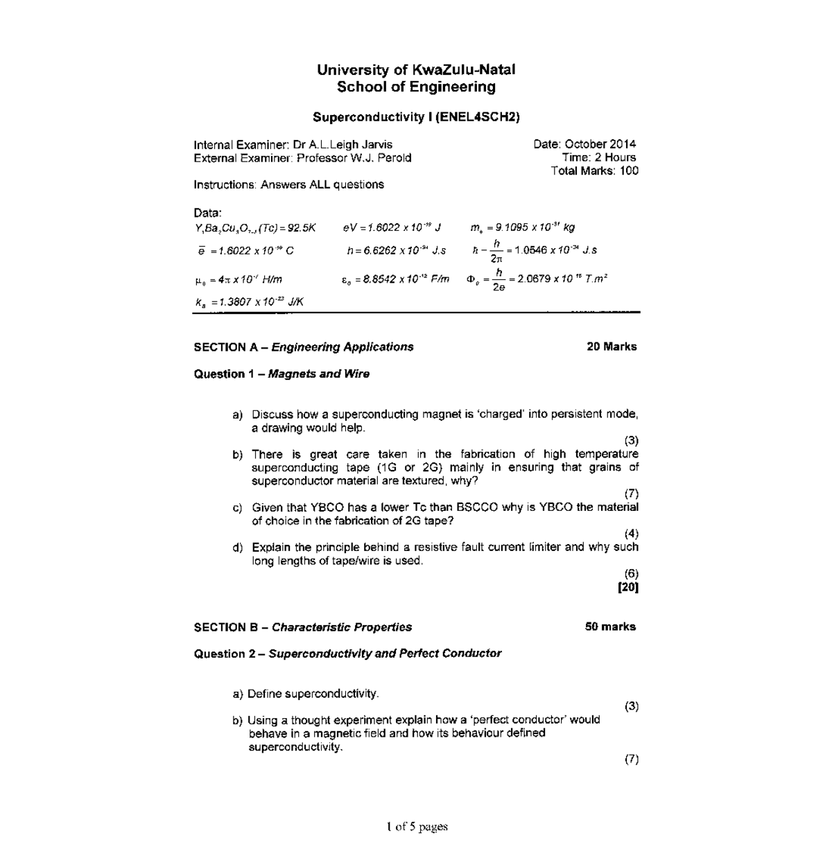 Exam December 2014, questions - ENEL4SB - Studocu