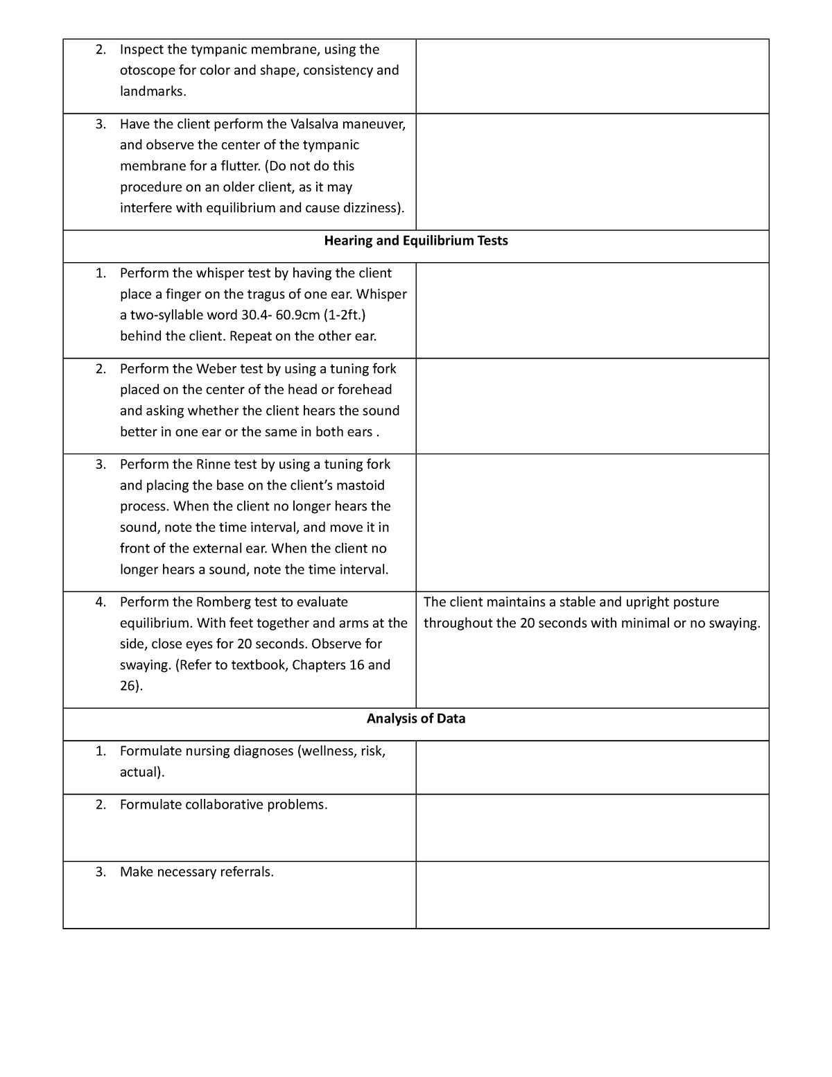 Assessing-EARS- Activities - Inspect the tympanic membrane, using the ...