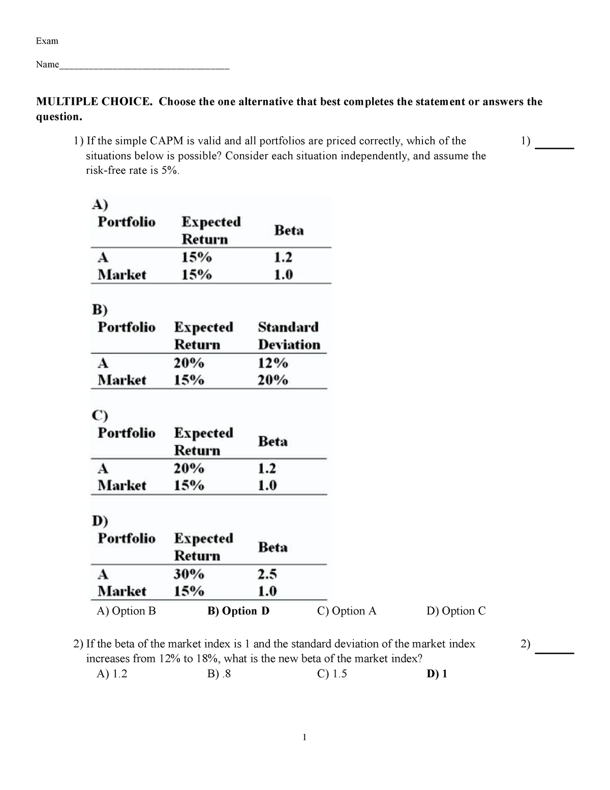 Chapter 7 Quizz 21 - Chap 7 Fin350 - Principle Of Investment - NEU ...