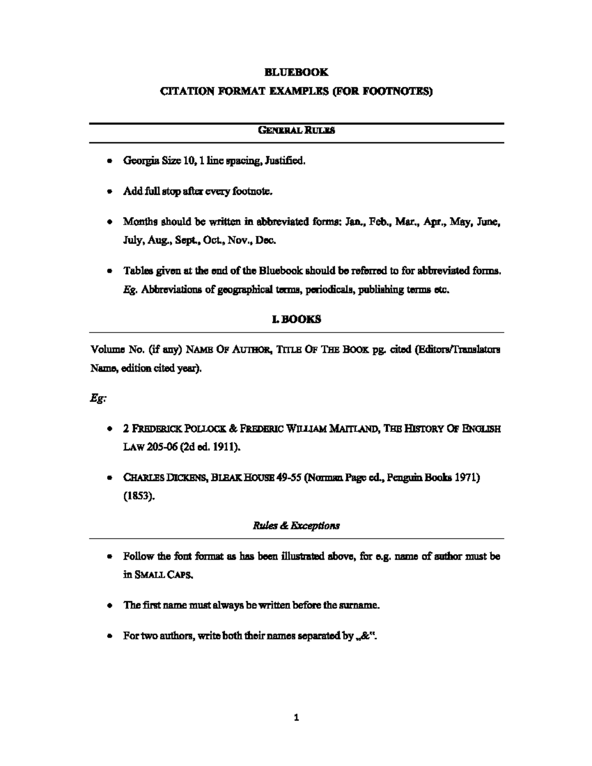 Bluebook of citations read it. Law of Torts including MV Accident