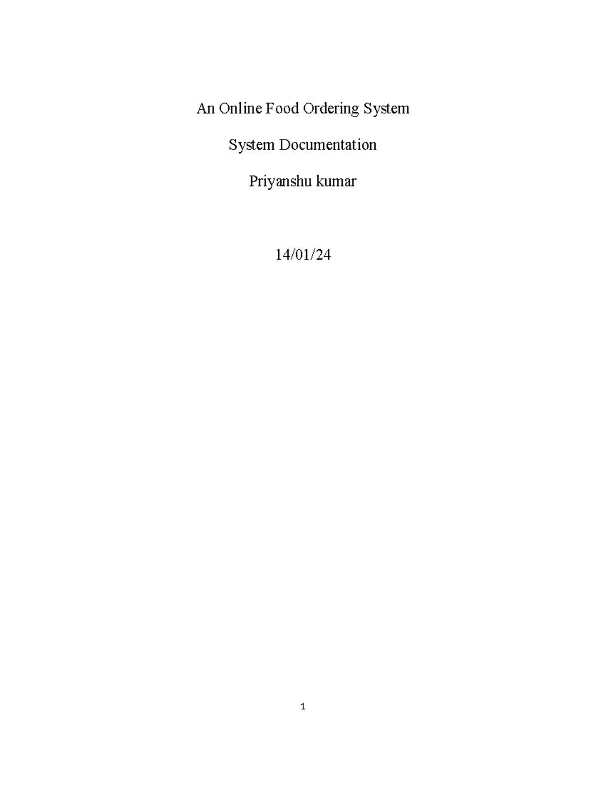 An Online Food Ordering System System Do - An Online Food Ordering ...